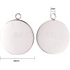 304 Stainless Steel Pendant Cabochon Settings STAS-NB0001-03P-2