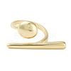 Rack Plating Brass Open Cuff Rings RJEW-M172-04G-2