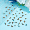 40Pcs 2 Styles Tibetan Style 304 Stainless Steel Lobster Claw Clasps STAS-UN0040-78-3