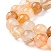 Natural Yellow Hematoid Quartz/Golden Healer Quartz Beads Strands G-M369-02A-2