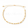Glass Seed Bead Braided Bead Bracelets XN3042-8-1