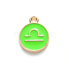 Alloy Enamel Pendants ENAM-S124-01A-06K-2