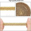 Metallic Centipede Braid Lace Trimming OCOR-WH0058-02G-3