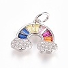 Brass Micro Pave Cubic Zirconia Pendants LS-ZIRC-G166-26P-1