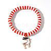 Christmas 304 Stainless Steel Enamel Charm Bracelets ZQ4442-1-1