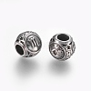 316 Surgical Stainless Steel European Beads STAS-F195-128P-09-2