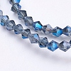 Electroplate Glass Beads Strands EGLA-J026-3mm-F09-3