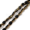 Electroplate Transparent Glass Beads Strands EGLA-Q127-A01-01G-1