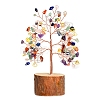 Natural Gemstone Chips Tree of Life Decorations PW-WG59627-07-1