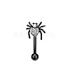 Halloween 304 Stainless Steel Cubic Zirconia Eyebrow Straight Barbell Rings WGE763A-04-1