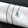 Ion Plating(IP) 304 Stainless Steel Cable Chain Necklace for Men Women STAS-G299-04M-3