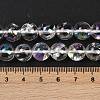 Electroplated Natural Quartz Crystal Beads Strands G-K285-09-10mm-02-4