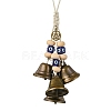 Iron Witch Bells for Door Knob Protection HJEW-JM02186-1
