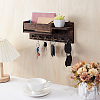 Wood & Alloy & Iron & Plasticc Wall-mounted Keychian Holder AJEW-WH0596-620-4