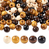 100Pcs 5 Colors Wooden Beads WOOD-CD0001-13-2