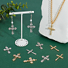 36Pcs 6 Styles Alloy Rhinestone Pendants FIND-NB0006-74-4