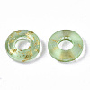 Transparent Spray Painted Glass European Beads LS-GLAA-N035-04J-2