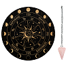 AHADEMAKER 1Pc Cone/Spike/Pendulum Natural Rose Quartz Stone Pendants DIY-GA0004-32J-1