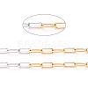 Two Tone 304 Stainless Steel Paperclip Chains CHS-B001-22-4