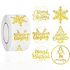 Christmas Theme Adhesive Roll Sticker Labels DIY-S001-07C-1