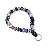 Resin Rondelle Bead with Polyester & Spandex Cord Phone Hand Strap Chains HJEW-TADJ0008-2
