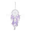 Iron Woven Web/Net with Feather Pendant Decorations AJEW-B017-05-1