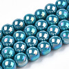 Electroplate Opaque Glass Beads Strands LS-GLAA-T032-P10mm-AB13-1