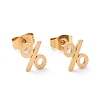 304 Stainless Steel Mathematical Percent Sign Stud Earrings for Men Women EJEW-G318-03G-1