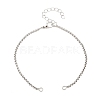 Brass Box Chain Bracelet Making KK-CBADBBF-01P-1