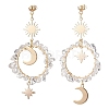 Vintage Natural Mixed Stone Ear Studs EJEW-JE05806-3