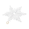 3Pcs 3 Colors Glass Seed Beaded Snowflake Pendants PALLOY-MZ00890-5