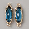 Golden Plated Brass Pave Glass Connector Charms FIND-WH0110-728G-07-1