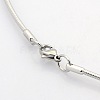 Non-Tarnish Casual Style 304 Stainless Steel Snake Chain Choker Necklaces X-STAS-O037-05-3