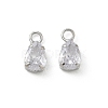 Brass Pave Clear Cubic Zirconia Charms CU-CBAD360-01P-01-1