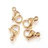 Ion Plating(IP) 304 Stainless Steel Lobster Claw Clasps STAS-H353-G-02G-1