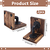 Wood Bookends with Realistic Industrial Pipe DIY-WR0005-45-2