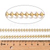 Brass Enamel Leaf Link Chains CHC-F021-02G-06-2