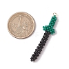 Glass Seed Beaded Sword Big Pendants PALLOY-CJ00145-2