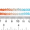 Gradient Color Baking Paint Glass Bead Strands DGLA-A039-T4mm-A016-5