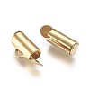 Brass Slide On End Clasp Tubes KK-TAC0003-04C-G-2
