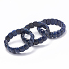 Natural Lapis Lazuli Beaded Stretch Bracelets BJEW-S137-06-2
