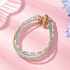 Glass Seed Bead & Shell Pearl & Glass Beads Multi-strand Bracelets for Women BJEW-JB13079-1