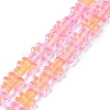 Transparent Electroplate Glass Beads Strands GLAA-F122-05-2