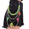 Extra-terrestrial Head Plastic & Alloy Barbed Wire 3 Layer Pants Chains for Women FS-WG4F403-01-2