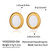 304 Stainless Steel Oval Stud Earrings HC0211-1-1
