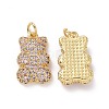 Brass Micro Pave Cubic Zirconia Pendants ZIRC-F134-23G-04-1
