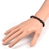 Chips Natural Garnet Beaded Stretch Bracelets BJEW-JB01826-09-4