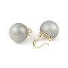 Brass with Plastic Imitation Pearl Round Hoop Earrings EJEW-Q391-04G-02-3