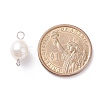 Grade B Natural Cultured Freshwater Pearl Connector Charms PALLOY-JF01496-01-4