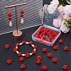80pcs 2 styles Cinnabar Beads FIND-SC0014-39-3